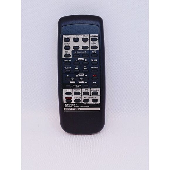 Sharp Audio System Infrared Remote Control RRMCG0093AWSA - Tested - Picture 1 of 2